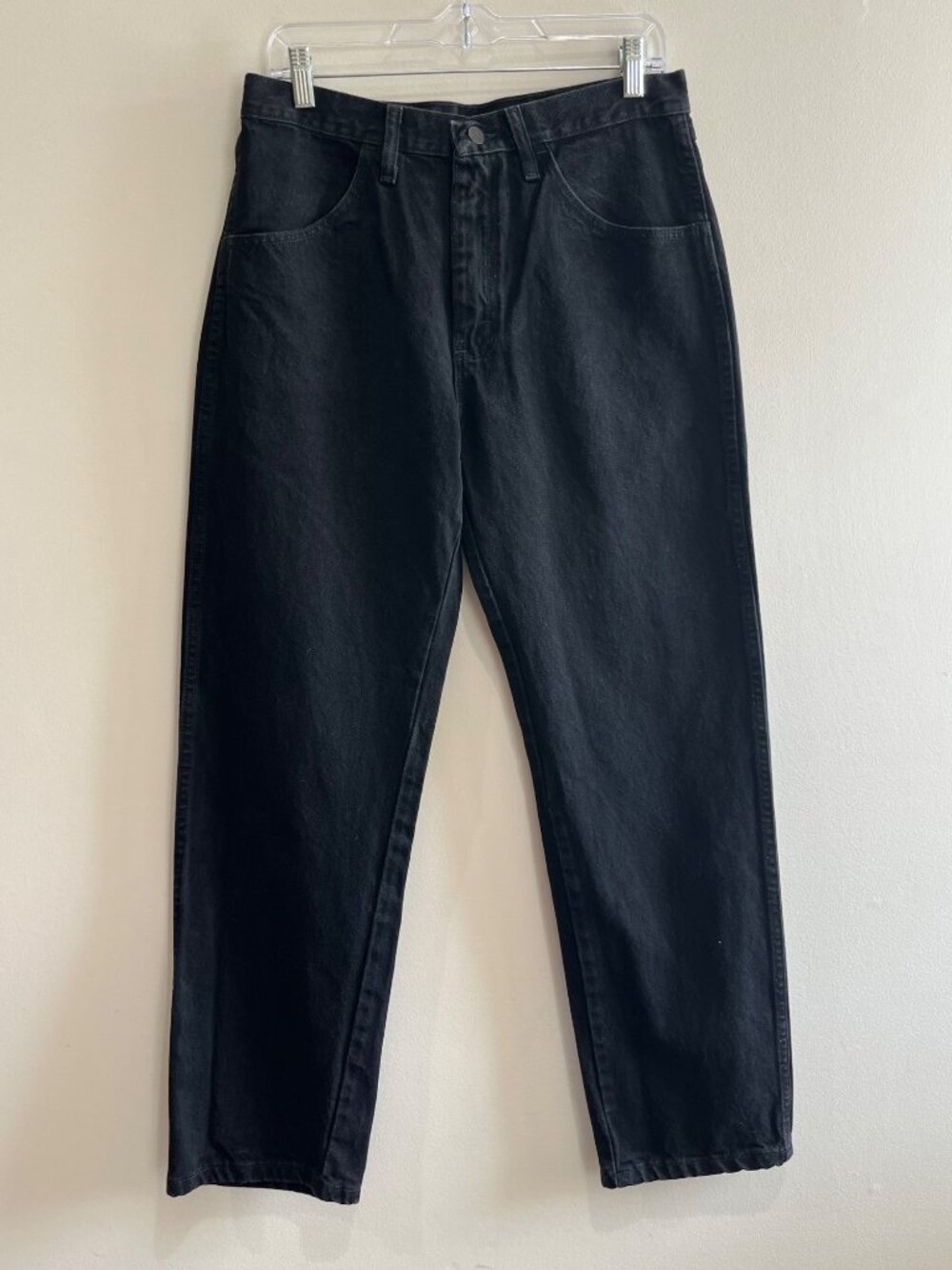 Rustler Straight Leg Jeans Mens 33X30 Black Denim 90s